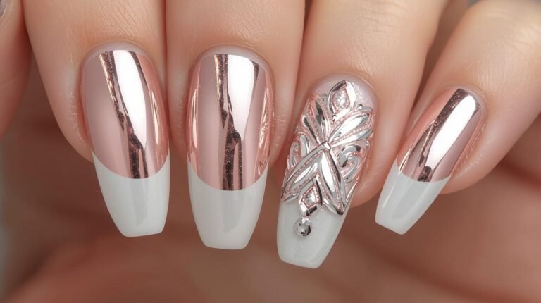 20 Chic Chrome French Acrylic Nails Styles
