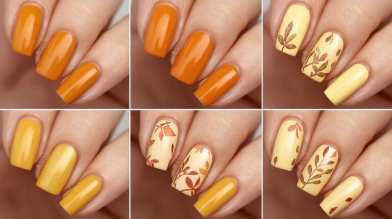 20 Fall Yellow Nail Color Designs