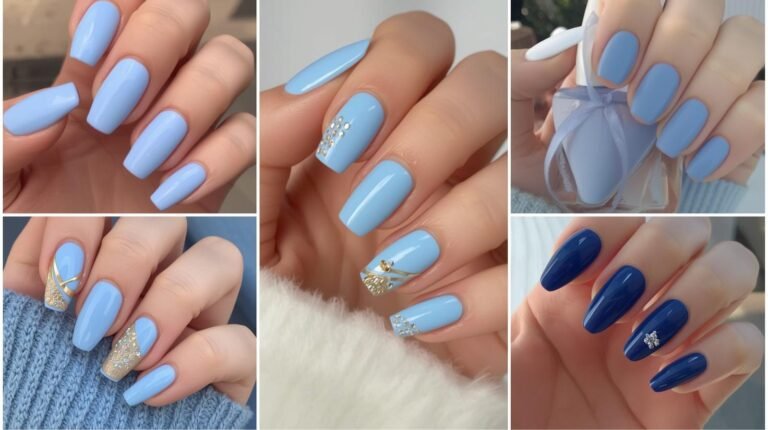 19 Cute Blue Nail Ideas for Everyday Style
